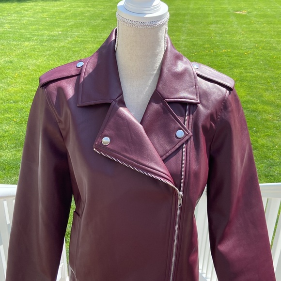 INC Women's Faux-Leather Jacket SZ Medium - Picture 2 of 12